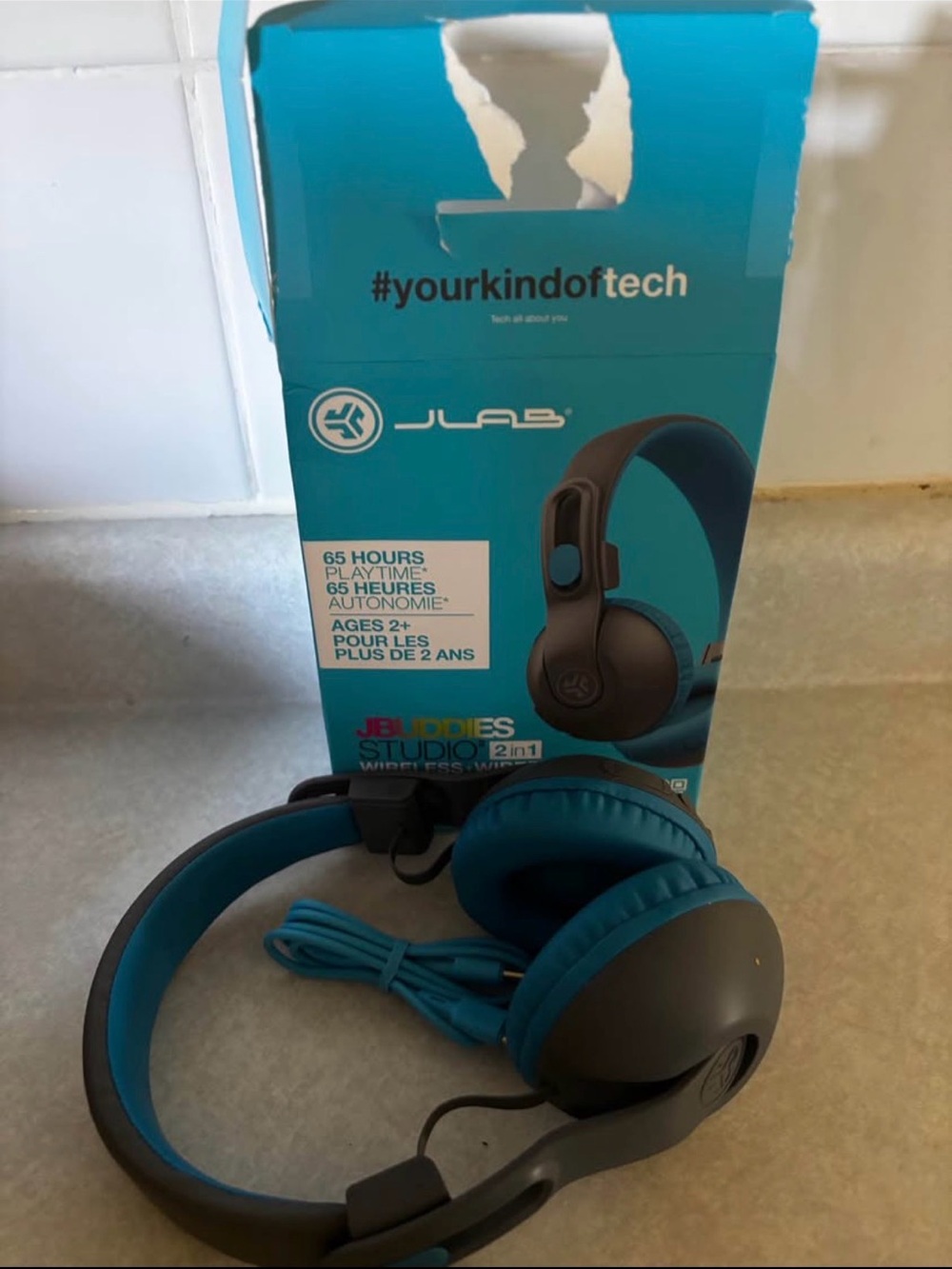 Kids/Youth Wired/Wireless Headphones in Blue